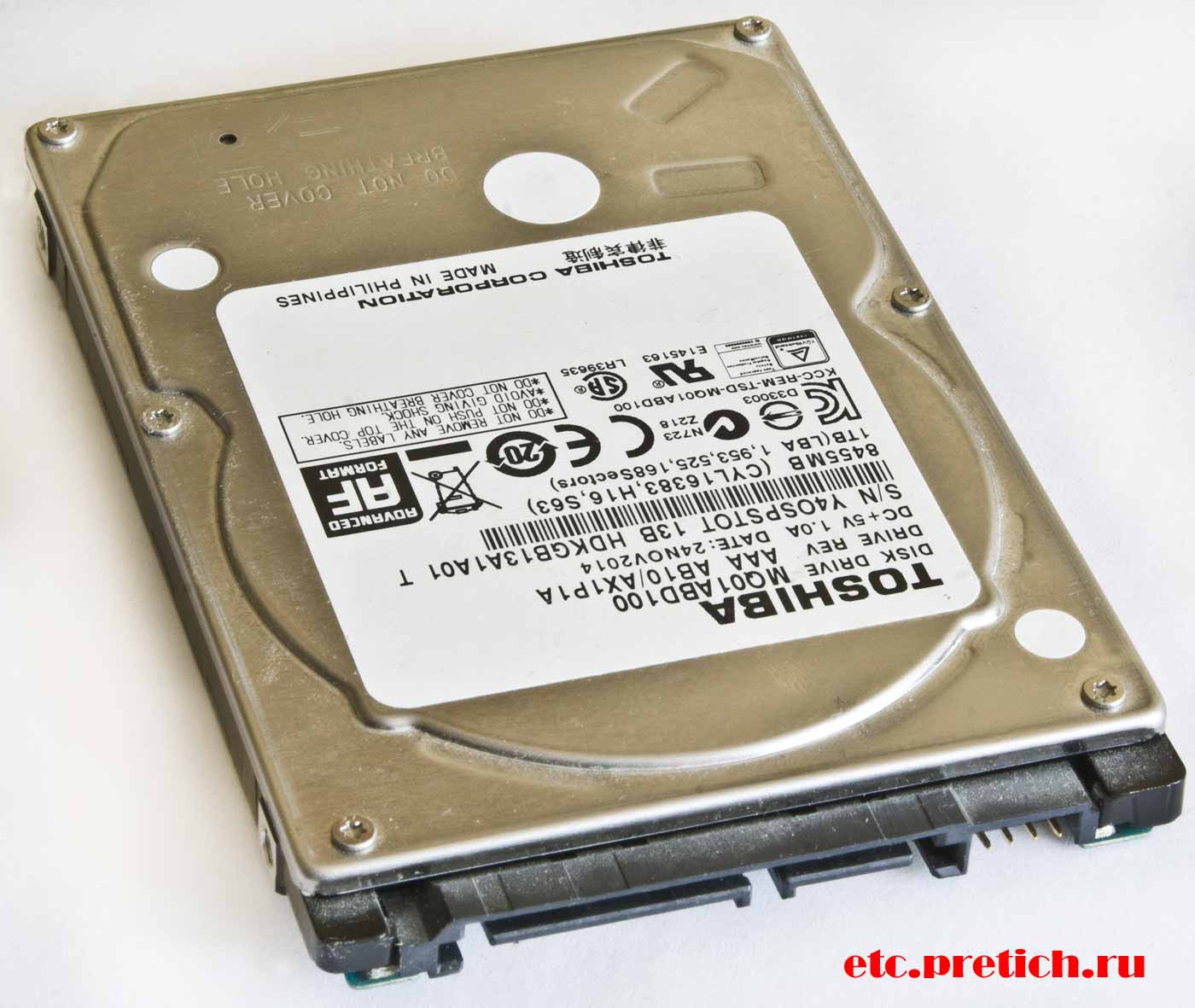 жесткий диск TOSHIBA MQ01ABD100 на 1TB - сгорел! Отзыв