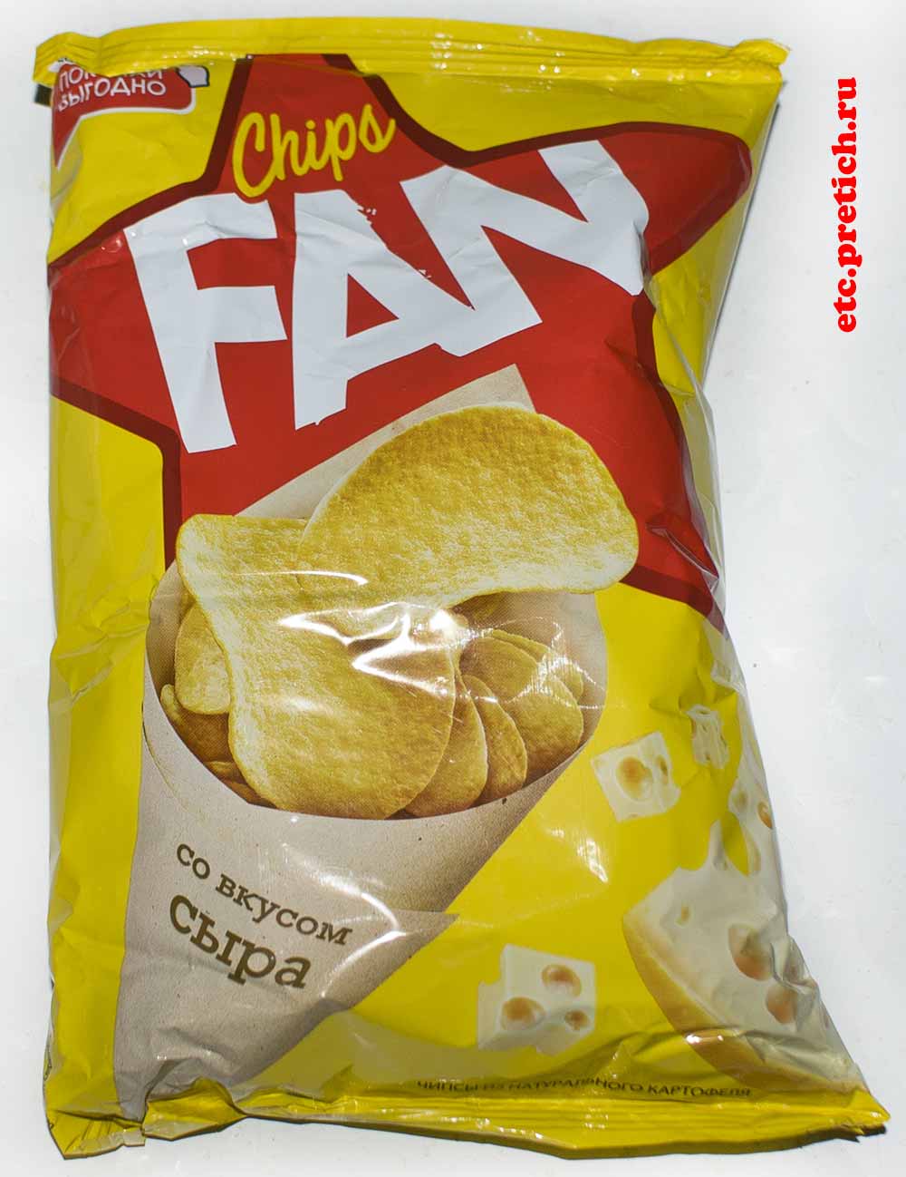 отзыв на Chips FAN чипсы со вкусом сыра 65 грамм, какая цена, где купить?