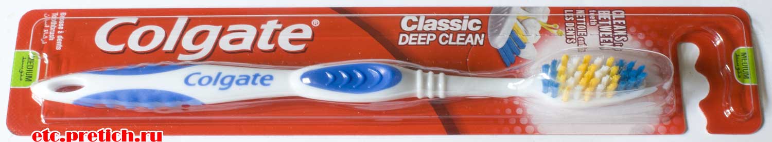 Отзыв на Colgate Classic Deep Clean зубная щетка, самая дешевая