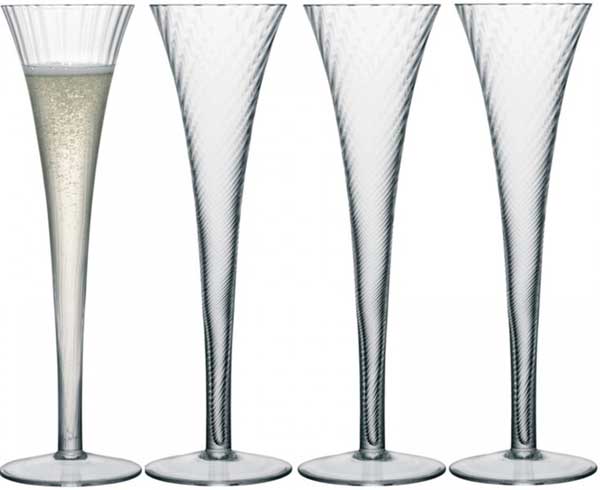 бокалы для шампанского - флейта или флют, красивое но не удобное