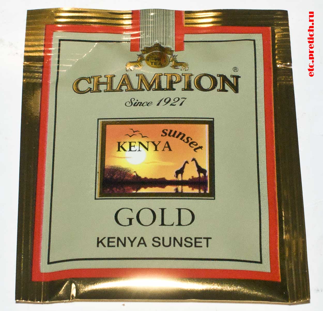 Champion Kenya Gold Sunset пакетный чай сделан из какой-то травы