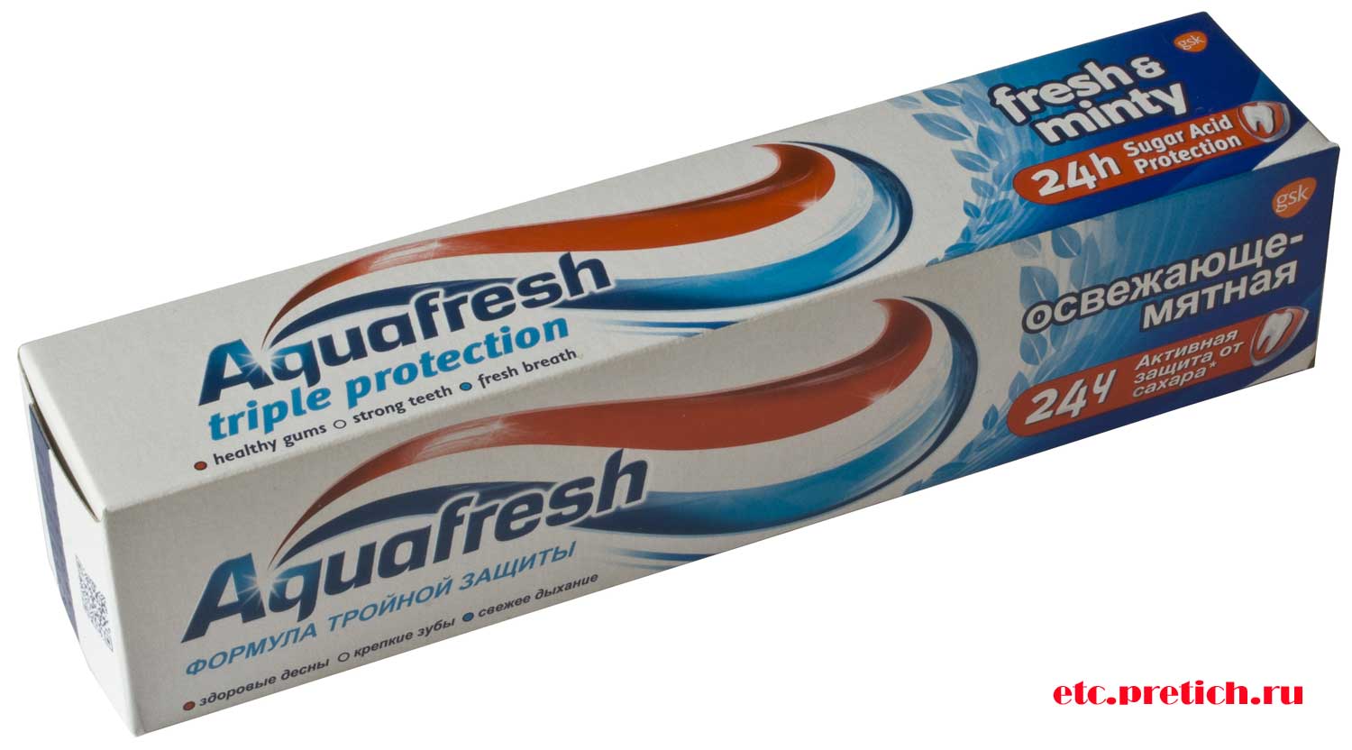 Отзыв на Aquafresh освежающе-мятная зубная паста из Словении