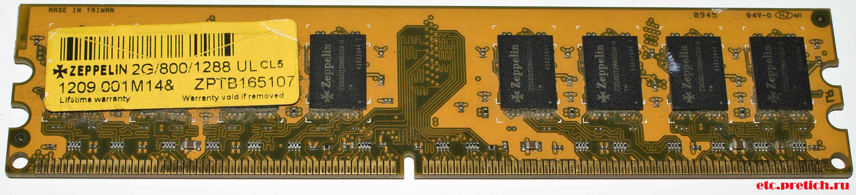 Zeppelin 2G/800/1288 ULcl5 полное описание оперативной памяти DDR2 для ПК